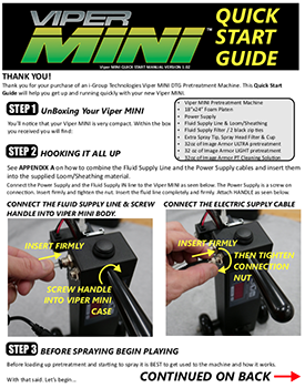 Small Viper MINI Quick Start Guide Cover Shot